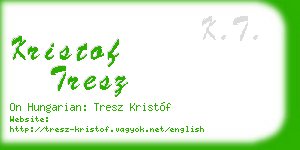 kristof tresz business card